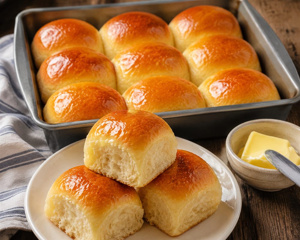 Golden Corral yeast rolls ingredients baked into soft buttery bread rolls